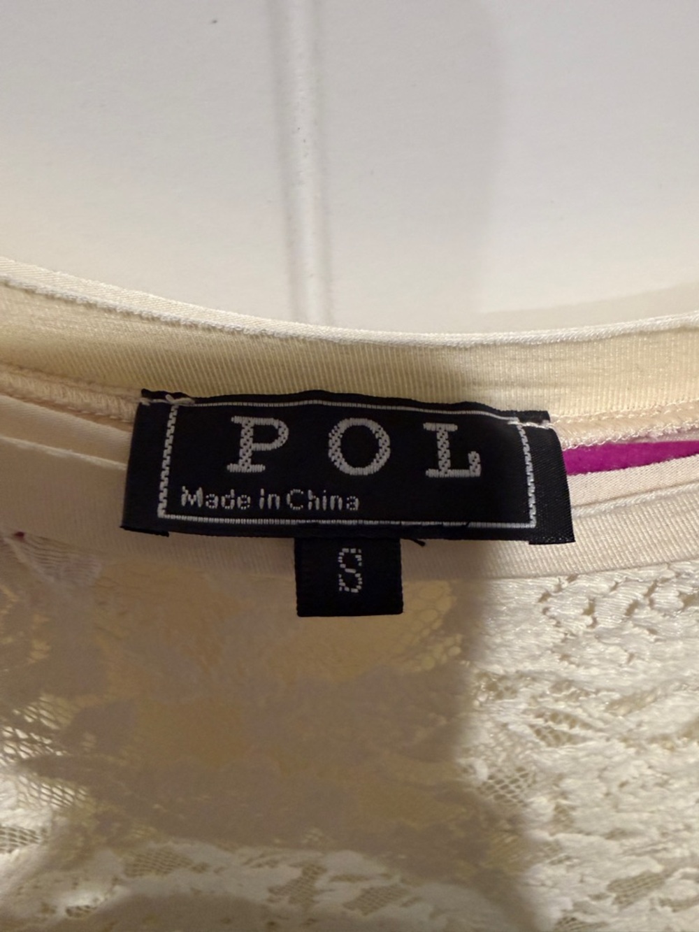 POL Lace Front Blouse in Cream - Picture 2 of 7